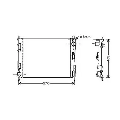 Radiateur de refroidissement moteur pour RENAULT TWINGO I ph.1 1993-1998, OEM: 8200448553, Neuf Must-Have