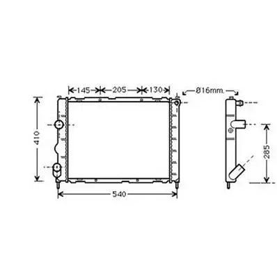 Radiateur de refroidissement moteur pour RENAULT CLIO II ph.1 1998-2001, OEM: 7700430648, Neuf Paiement Sécurisé