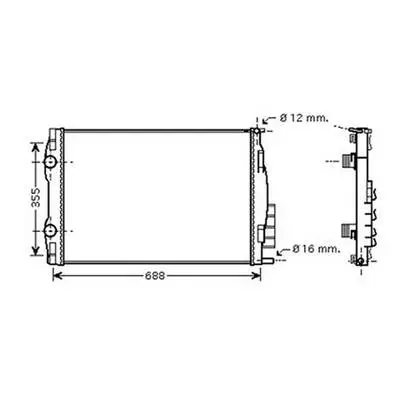 Marque Radiateur de refroidissement moteur pour RENAULT MÉGANE II ph.2 2006-2009, OEM: 8200325007, Neuf
