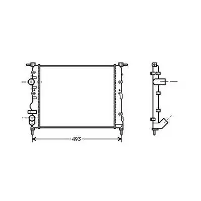 Radiateur de refroidissement moteur pour RENAULT KANGOO I ph.1 1997-2003, OEM: 7700836301, Neuf Meilleur Prix