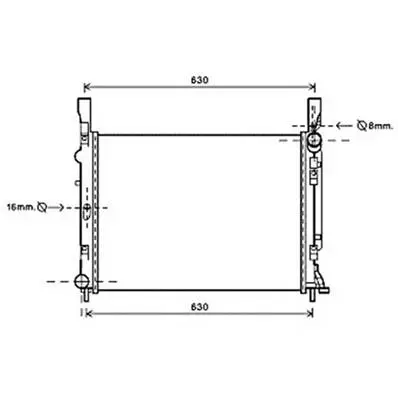 Radiateur de refroidissement moteur pour RENAULT KANGOO II ph.1 2008-2013, OEM: 8200418329, Neuf Quantité Limitée