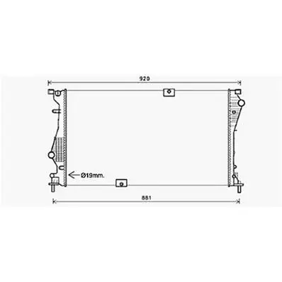 Radiateur de refroidissement moteur pour RENAULT TRAFIC II ph.2 2006-2014, OEM: 4406359, Neuf Nouvel Arrivage