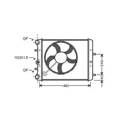 Promotion Radiateur de refroidissement moteur pour SKODA FABIA II ph.1 2007-2010, OEM: 6Q0121201BT, Neuf