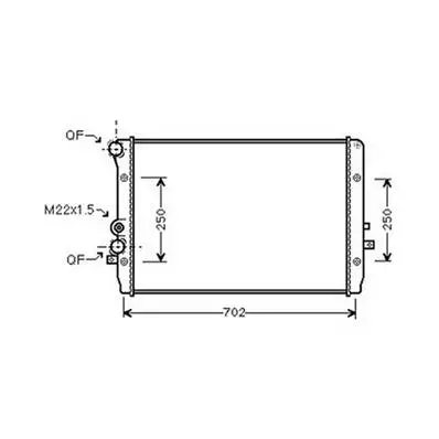 Radiateur de refroidissement moteur pour SEAT LEON I 1998-2005, OEM: 1J0121253AC, Neuf Commander Maintenant