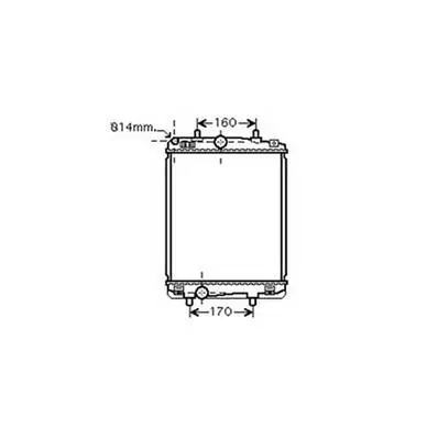 Paiement Sécurisé Radiateur de refroidissement moteur pour TOYOTA AYGO I ph.1 2005-2008, OEM: 1330P2, Neuf