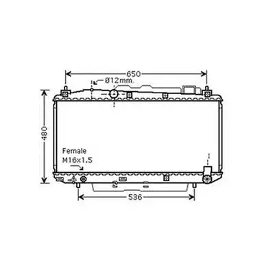Radiateur de refroidissement moteur pour TOYOTA RAV4 2000-2003, OEM: 1640027061, Neuf Promotion
