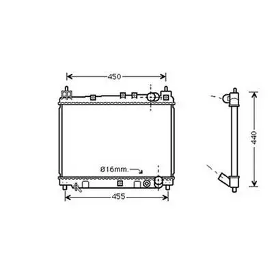 Prix Réduit Radiateur de refroidissement moteur pour TOYOTA YARIS I ph.1 1999-2003, OEM: 1640021060, Neuf