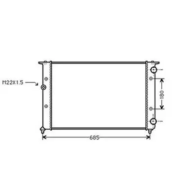 Radiateur de refroidissement moteur pour VOLKSWAGEN GOLF III 1991-1997, OEM: 1H0121253AK, Neuf Acheter En Ligne