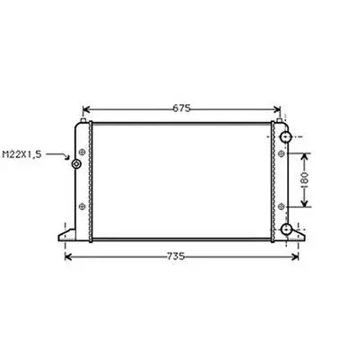 Remise Radiateur de refroidissement moteur pour VOLKSWAGEN GOLF IV 1998-2003, OEM: 1E0121253C, Neuf