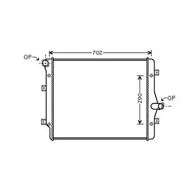 Radiateur de refroidissement moteur pour VOLKSWAGEN GOLF PLUS ph.2 2009-2014, OEM: 1K0121251AB, Neuf Prix Promo