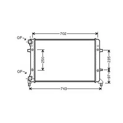 Radiateur de refroidissement moteur pour VOLKSWAGEN GOLF PLUS ph.2 2009-2014, OEM: 1K0121251DF, Neuf Usine Directe