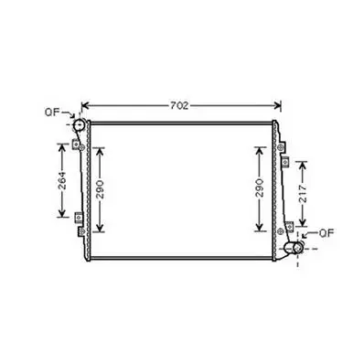 Radiateur de refroidissement moteur pour VOLKSWAGEN PASSAT B7 2011-2014, OEM: 1K0121251AN, Neuf Jusqu’à Épuisement Des Stocks