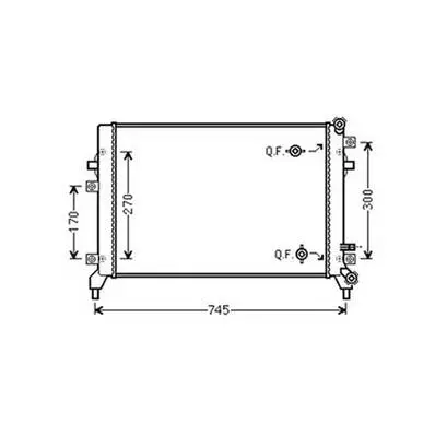 Radiateur de refroidissement moteur pour VOLKSWAGEN TOURAN I ph.3 2010-2015, OEM: 1K0121251BN, Neuf Bon Marché