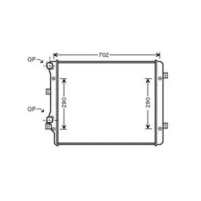Radiateur de refroidissement moteur pour VOLKSWAGEN TOURAN I ph.3 2010-2015, OEM: 1K0121251L, Neuf Expédition Rapide