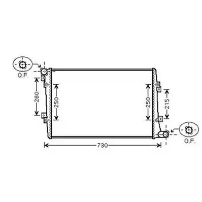 Haute Qualité Radiateur de refroidissement moteur pour VOLKSWAGEN CADDY III ph.1 2004-2010, OEM: 1K0121251AK, Neuf