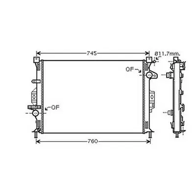 Acheter En Ligne Radiateur de refroidissement moteur pour VOLVO XC60 I ph.1 2008-2013, OEM: 1377541, Neuf