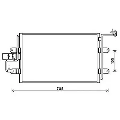 Condenseur de Climatisation pour AUDI A3 I ph.1 1996-2000, OEM: 1J0820411D, Neuf Dernier Modèle
