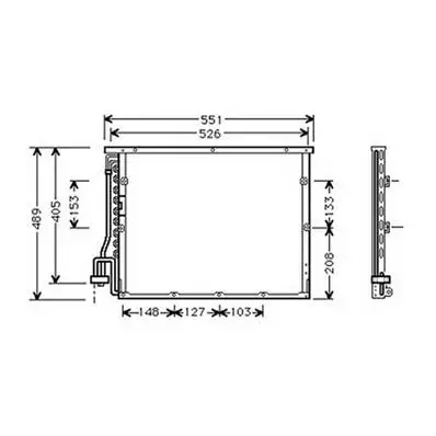 Condenseur de Climatisation pour BMW Serie 3 E36 COUPÉ 1990-1998, OEM: 64538367946, Neuf Offre Limitée