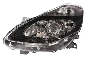 Prix Réduit Phare Optique avant gauche pour RENAULT CLIO III phase 2, 2009-2012, H1+H7+H7, fond noir, Neuf