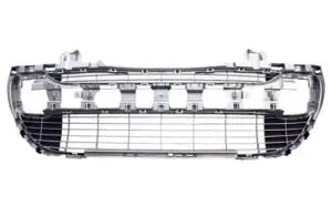 Nouvelle Collection Grille de calandre centrale pour PEUGEOT 308 I phase 1, 2007-2011, grise argentée, pare chocs avant