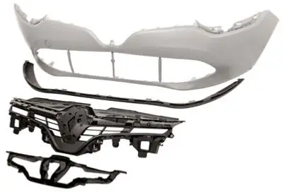 Must-Have Pare chocs avant pour RENAULT CLIO IV phase 1, 2012-2016, complet avec grille et spoiler, à peindre