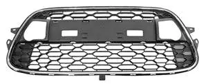 Grille de calandre centrale pour CITROËN C3 II ph.1 2009-2013 noire contour chromé, pare chocs avant Populaire