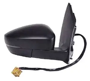 Rétroviseur droit électrique pour VOLKSWAGEN POLO V ph.1, 2009-2014, dégivrant, feu clignotant, noir, connecteur carré, Neuf Prix Choc