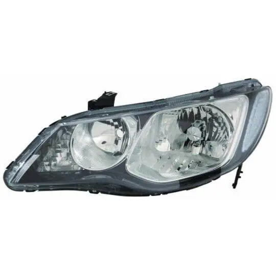 Commander Vite Phare optique avant droit pour HONDA CIVIC VIII 3/5 portes 2006-2012, HB3-HB4, fond noir, Neuf
