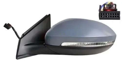 Rétroviseur droit électrique pour VOLKSWAGEN TAIGO depuis 09/2021, dégivrant, rabattable électriquement, avec feu LED, éclairage de courtoisie, 9 pin, coque à peindre, Neuf Expédition Rapide