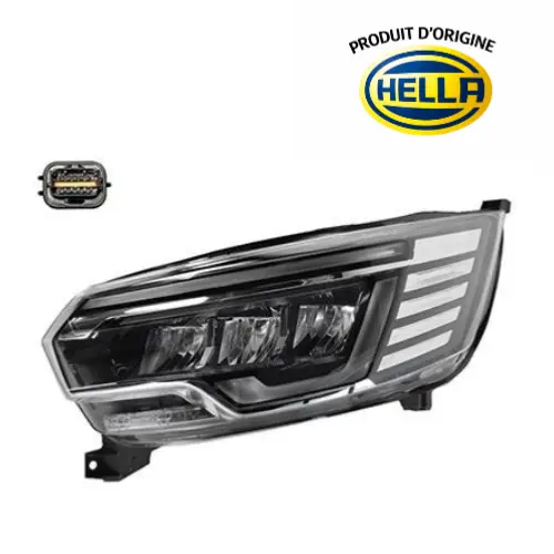 Phare gauche pour RENAULT TRAFIC III phase 3 depuis 2021, produit d&rsquo;origine HELLA, LED, Neuf Usine Directe