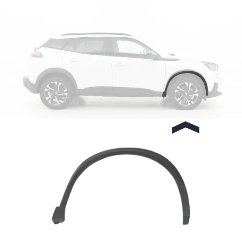Elargisseur d&rsquo;aile avant droite pour PEUGEOT 2008 II phase 2 depuis 2023, noir gaufré, Neuf Meilleure Vente