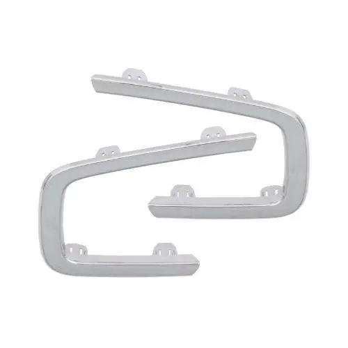 Kit de moulures (droite+gauche) pour grille de pare-chocs avant pour RENAULT KANGOO III phase 1 depuis 2021, chromées, pour modèle MULTISPACE, avec siège antibrouillard, Neuf Bon Marché
