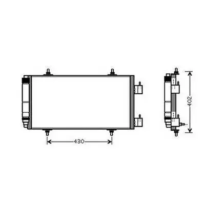 Condenseur de Climatisation pour CITROËN JUMPY I ph.2 2004-2006, OEM: 14892570, Neuf Meilleur Prix