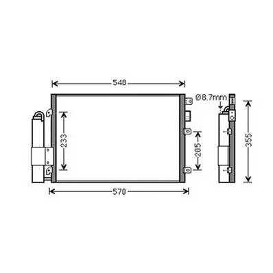 Livraison Gratuite Condenseur de Climatisation pour DACIA LOGAN I ph.1 2005-2008, OEM: 6001550660, Neuf