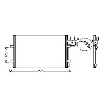 Condenseur de Climatisation pour FORD C-MAX I ph.1 2003-2007, OEM: 1234248, Neuf Authentique