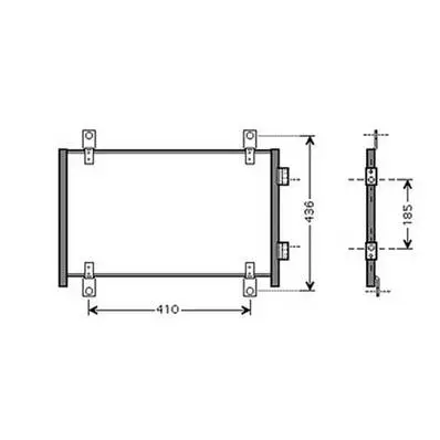 Condenseur de Climatisation pour FIAT DUCATO II ph.2 2002-2006, OEM: 1340166080, Neuf Haute Qualité