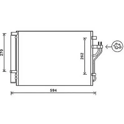 Prix Choc Condenseur de Climatisation pour HYUNDAI ix35 ph.1 2010-2013, OEM: 976062Y000, Neuf