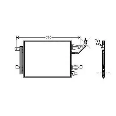 Condenseur de Climatisation pour MITSUBISHI COLT 2004-2008, OEM: A4548300070, Neuf Top Vente