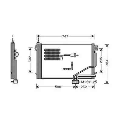 Satisfait Ou Remboursé Condenseur de Climatisation pour MERCEDES CLASSE C ph.1 2000-2004 (W203), OEM: A2035001354, Neuf