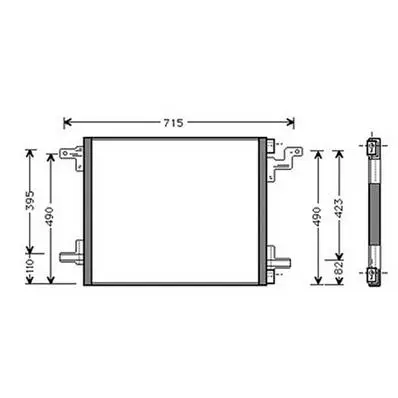 Condenseur de Climatisation pour MERCEDES CLASSE ML ph.2 2002-2005 (W163), OEM: 1638300170, Neuf Vente Flash