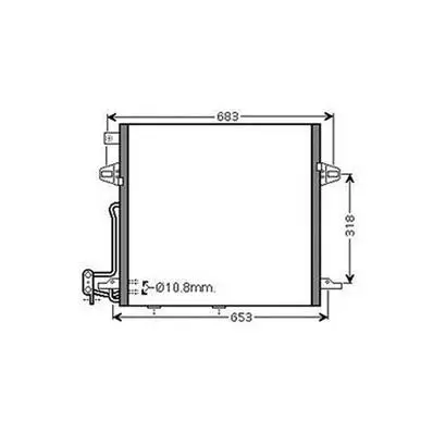 Condenseur de Climatisation pour MERCEDES CLASSE ML ph.1 2005-2008 (W164), OEM: 2515000054, Neuf Prix Choc