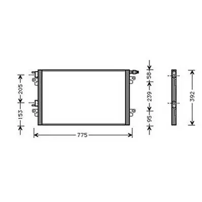 Expédié Aujourd’hui Condenseur de Climatisation pour RENAULT LAGUNA II ph.1 2001-2005, OEM: 8200152728, Neuf