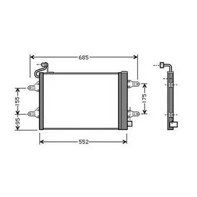 Achat Immédiat Condenseur de Climatisation pour VOLKSWAGEN POLO IV ph.1 2001-2005, OEM: 6Q0820411K, Neuf