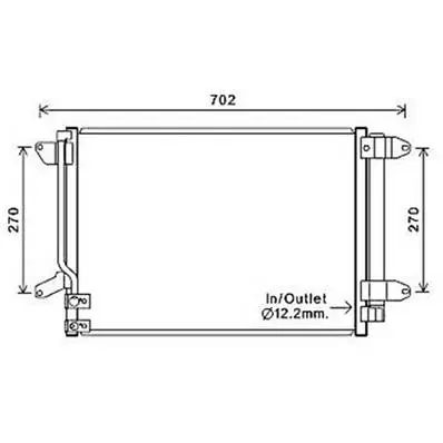 Condenseur de Climatisation pour VOLKSWAGEN NEW BEETLE ph.3 2012-2016, OEM: 5C0816411, Neuf Meilleure Vente