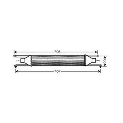 Intercooler pour FIAT GRANDE PUNTO 2005-2009, OEM: 55702237, Neuf Offre Exclusive