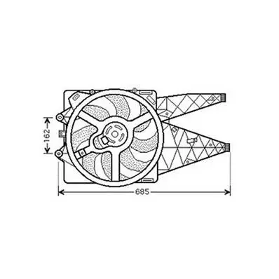Produit De Marque Groupe moto Ventilateur Radiateur pour FIAT PUNTO III depuis 2012, OEM: 55701372, Neuf
