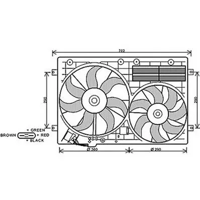 Ventilateur Radiateur moteur pour AUDI A3 3/5 Portes 2003-2008, OEM: 1K0121207AD, Neuf Prix Cassé