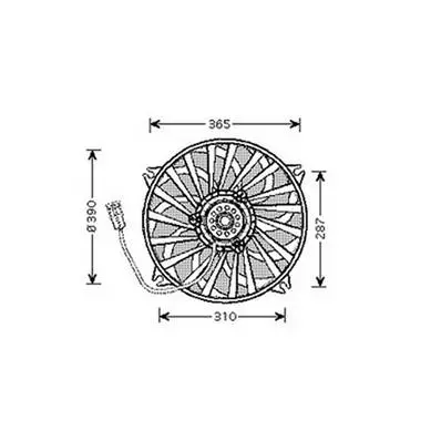 Ventilateur Radiateur moteur pour CITROËN C4 I ph.2 2008-2010, OEM: 1253A9, Neuf Remise