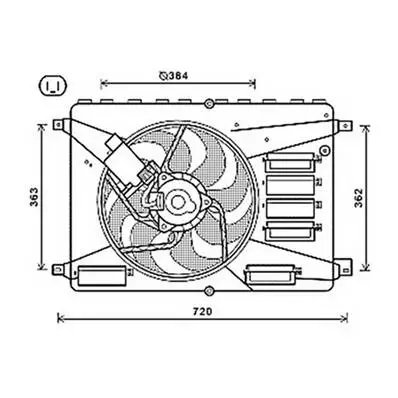 Promotion Saisonnière Ventilateur Radiateur moteur pour FORD GALAXY II ph.1 2006-2010, OEM: 1593900, Neuf