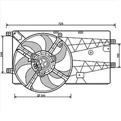Promotion Ventilateur Radiateur moteur pour FIAT FIORINO III ph.1 2008-2016, OEM: 52191447, Neuf